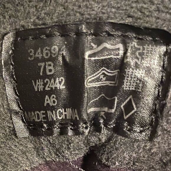 Lands' End Wm's Sz 7B Dark Blue Yellow Suede Hiking Walking Low Shoes #34694 - Picture 5 of 5